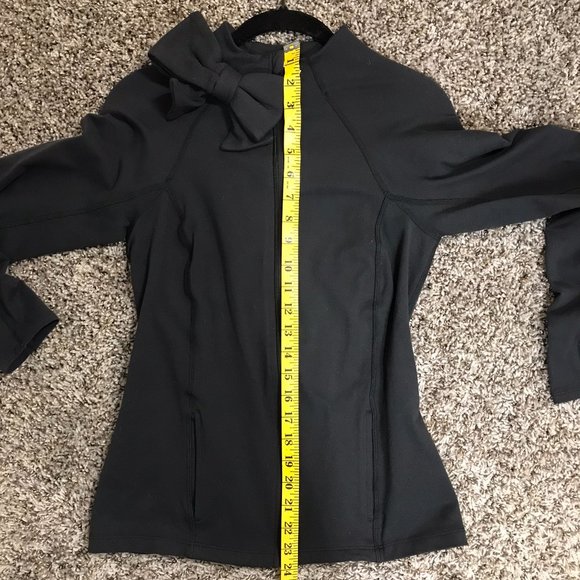 Kate Spade x Beyond Yoga Black Bow Neck Zip up Athletic Jacket - Picture 14 of 16